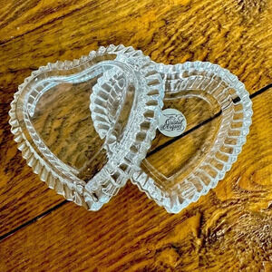 Vintage Cristal Darques Heart Shaped‎ Crystal Box